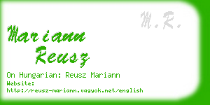 mariann reusz business card